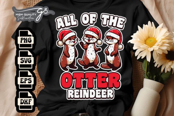 All Otter Reindeer Funny Xmas SVG for Graphics and Crafts