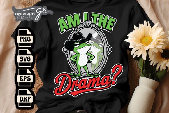 Am I the Drama Funny Frog SVG: A Graphic Design Asset for Crafts and Creativity