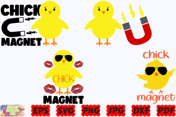 Chick Magnet SVG for Easter Projects