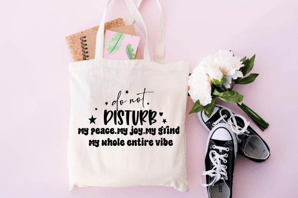 Do Not Disturb Tote Bag Graphic for Crafts and Digital Selling