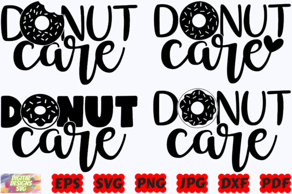Donut Care SVG for Crafts and Graphics