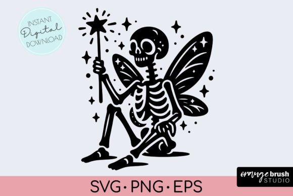 Fairy Skeleton SVG for Graphics and Crafts