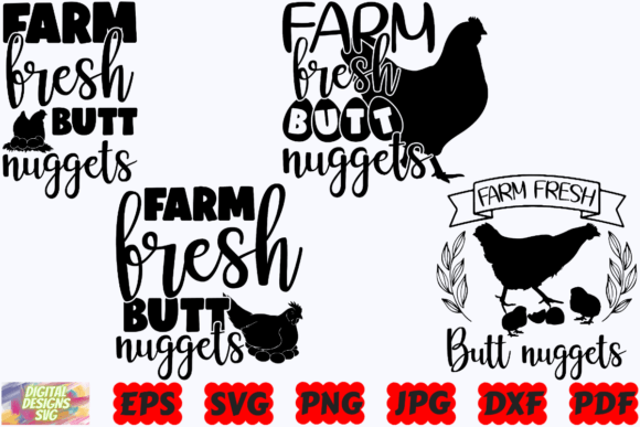 Farm Fresh Butt Nuggets SVG Funny Farm