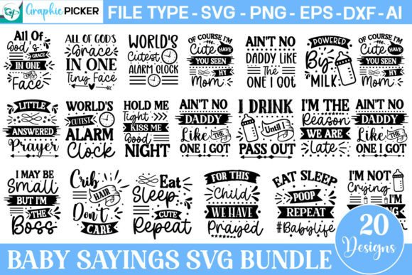 Fun Baby Graphics for Crafts and Design