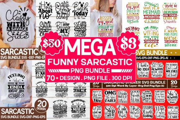 Funny Sarcastic Svg Bundle Graphics for Crafts