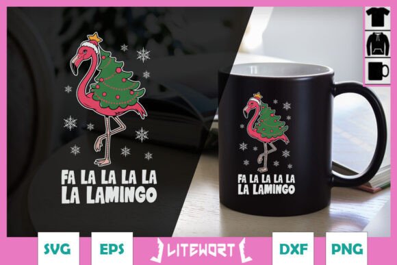 La Lamingo Christmas Funny Puns SVG for Graphics and Crafts