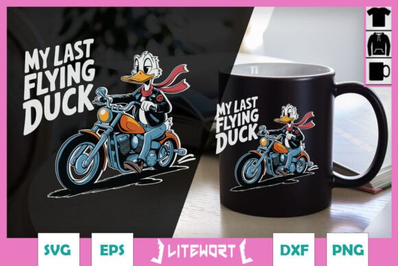 My Last Flying Duck Funny Duck SVG
