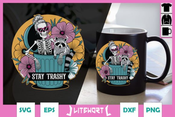 Stay Trashy Halloween Graphic for Crafts