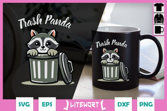 Trash Panda Funny Raccoon SVG: A Graphic Asset for Crafts and Branding