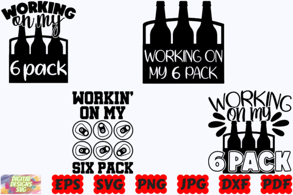 Working on My Six Pack SVG Funny Beer Graphics for Local Business