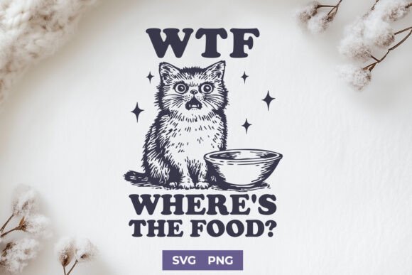 WTF Cat Graphic for Crafts and Graphics