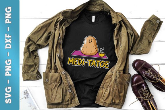 Yoga Meditation Funny Potatoe SVG